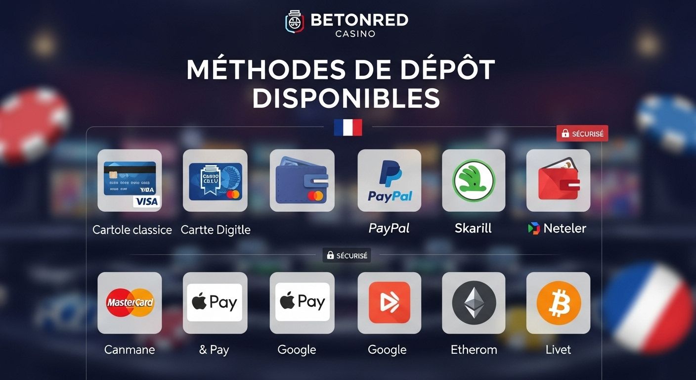 Méthodes de dépôt disponibles minimum deposit casino